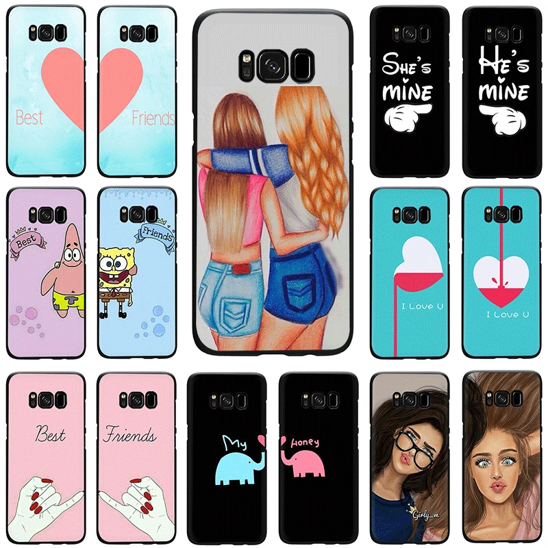 

We will always be best friends BFF Soft Silicone phone case for Samsung S6 S7 Edge S8 S9 S10 Plus S10e M10 M20 M30 Note 8 9