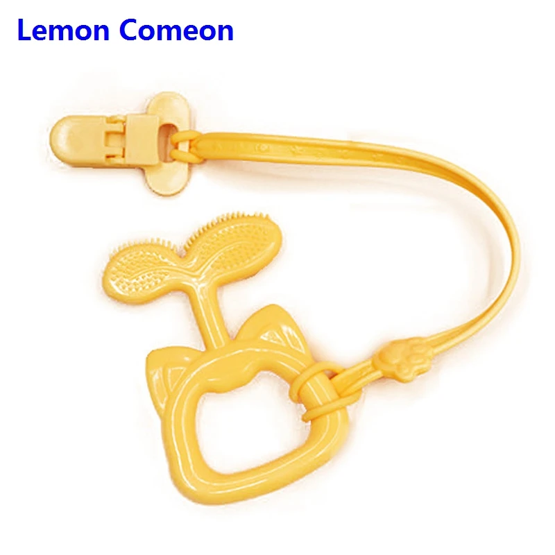 

Lemon Comeon 1PC Silicone Teether Pacifier Beads Cat Teething Chew Toddler Girl Boy Toy Biter Teeth Care Newborn Baby Products