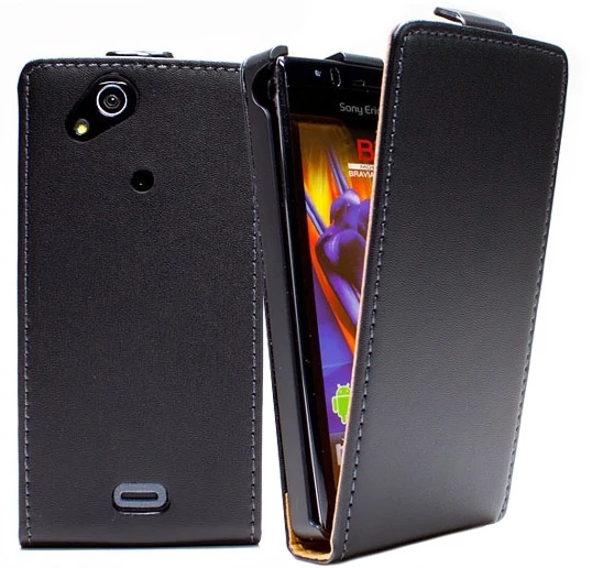 Ultra Slim Magnetic Pouch Cover For Sony Xperia Arc LT15i / S LT18i X12 Vertical Leather Flip Case |