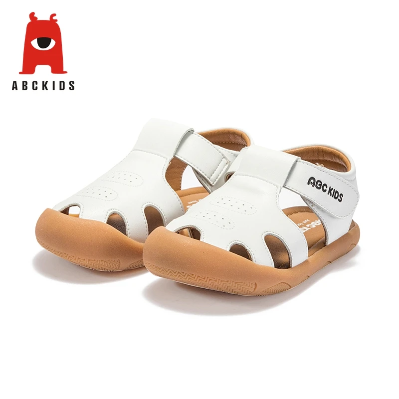 Abckids Kids Boy Summer Leather Hollow Sandals Children Flats Breathable Anti-slippery Boys Girls Closed Toe Slippers Sandalias Abckids Kids Boy Summer Leather Hollow Sandals Children Flats Breathable Anti-slippery Boys Girls Closed Toe Slippers Sandalias