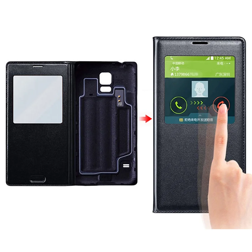 Flip Cover Leather Phone Case Smart View For Samsung Galaxy S5 SV S 5 G900A G900I G900F G900 G900H G900FD SM-G900F SM-G900H Case phone case leather phone case leather wallet case leather case