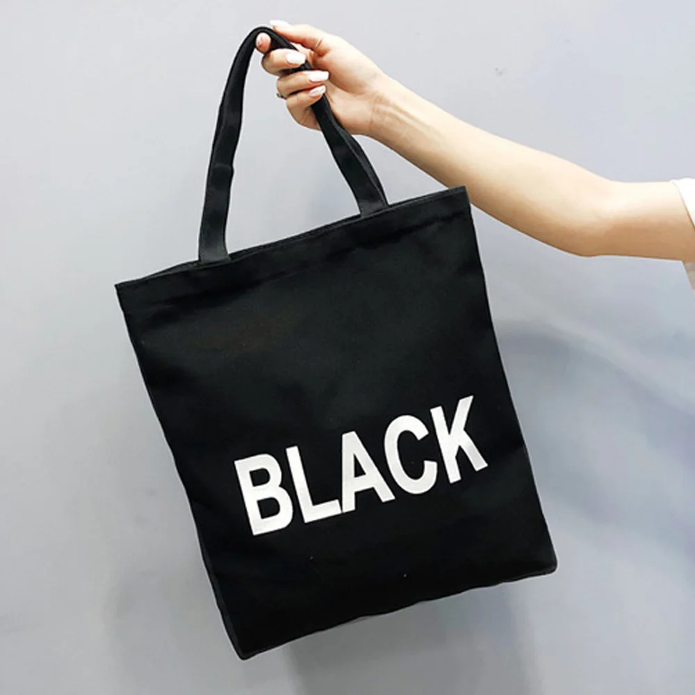 Women Canvas Tote Bag Concise Letter Printing Shoulder Cloth Bags Ladies Duty Cotton Environmental Shopping Bags Small Fresh Women Canvas Tote Bag Concise Letter Printing Shoulder Cloth Bags Ladies Duty Cotton Environmental Shopping Bags Small Fresh