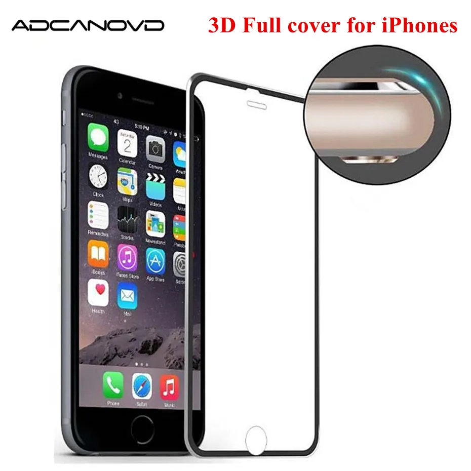

Screen protector for iphone 7 8 6 6s glass on iPhone xr x xs Max 3d aluminum protective glass for iphone 5s se 8 7 6 6s plus