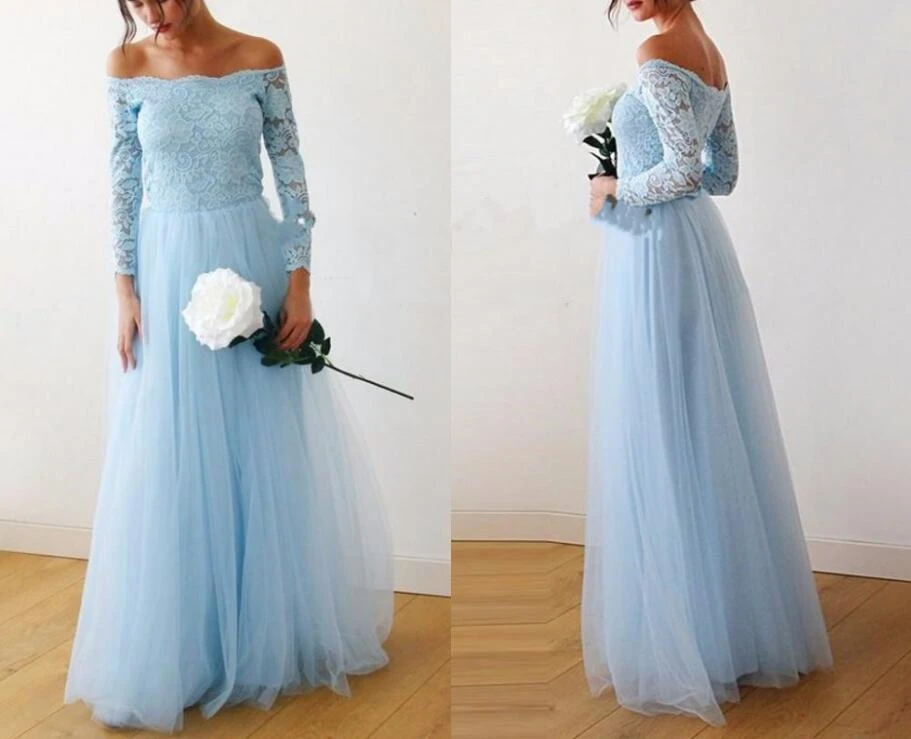 light blue junior bridesmaid dresses