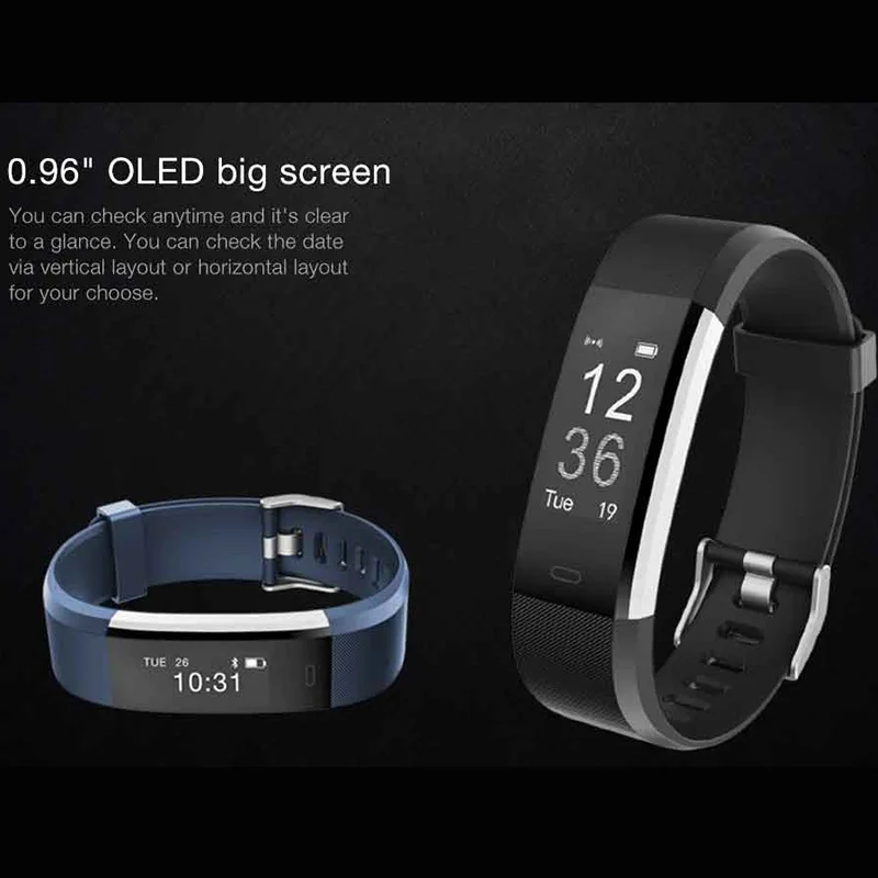 ID115 Plus Sport Smart Watch Bluetooth Call Reminder Fitness Sport Tracker Bracelet Heart Rate Smart Band Watch for ios android