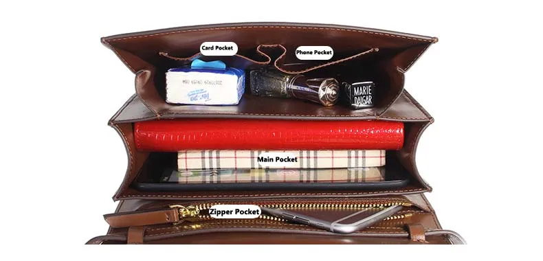 Designer de Couro Genuíno Aba Sólidos Bolsa