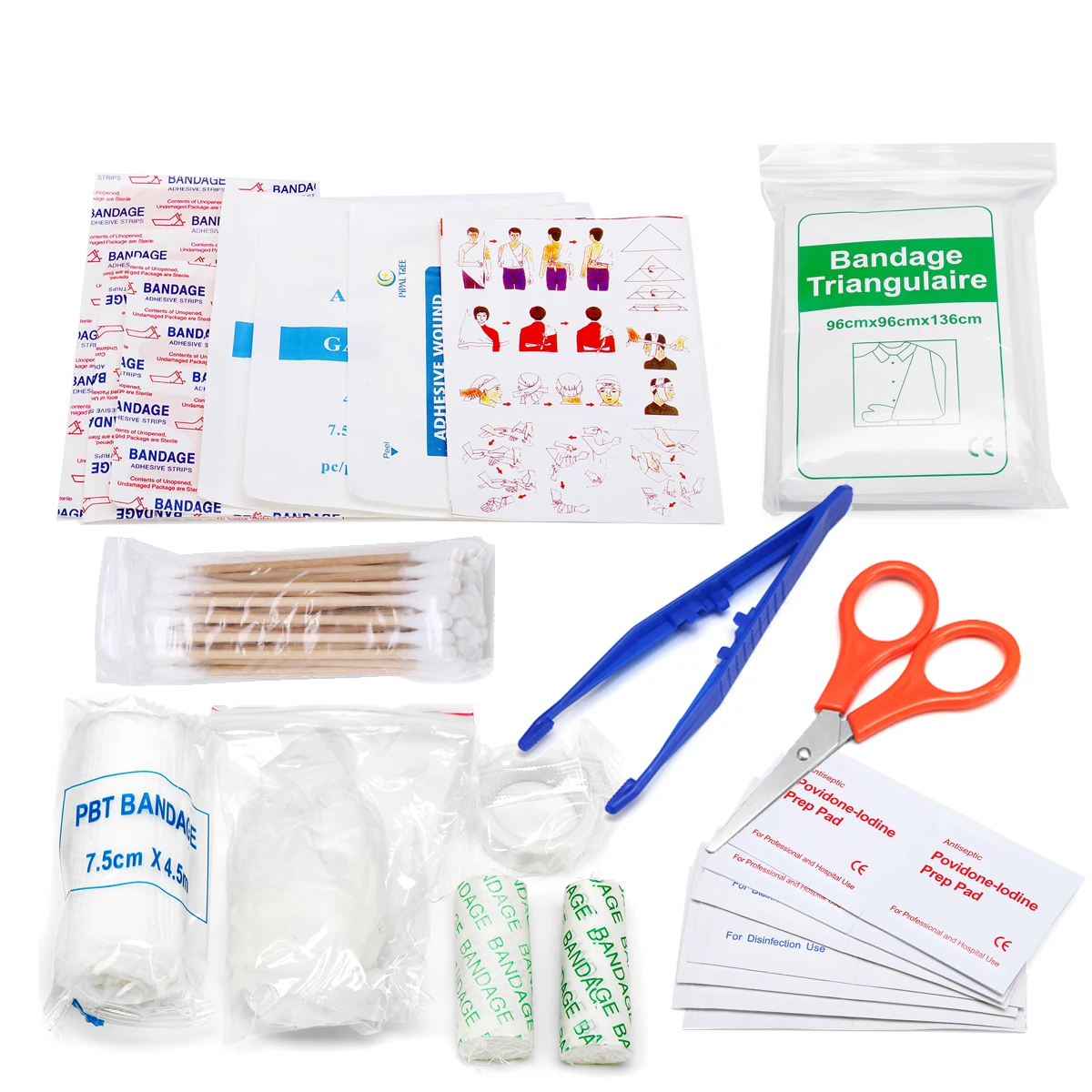 121 шт Зеленая аптечка, медицинская Аварийная сумка SOS для походов на открытом воздухе, походные ножницы, бандажные одноразовые перчатки