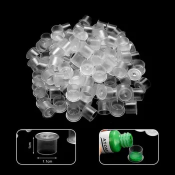 

100Pcs 14mm M Size Tattoo Plastic Tattoo Ink Cups Permanent Makeup Pigment Container Caps Disposable Holder Tattoo Accessory