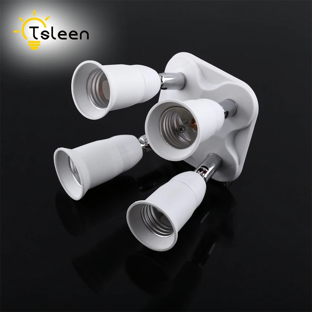 

Cheap Adjustable 3/4 in 1 Standard E27 Lamp Bases Light Bulb Splitter Adapter Holder Socket for Home Studio daylight bulbs