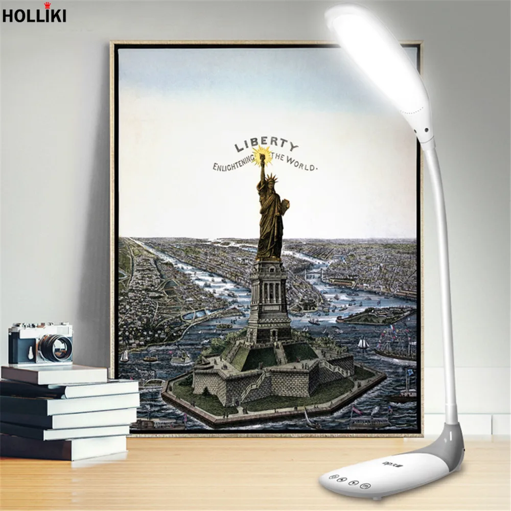

New LED 39 Pcs Beads Foldable Desk Table Lamp Rechargeable Reading Touch Dimmer Lamps for Office Student Study Luminaria De Mesa