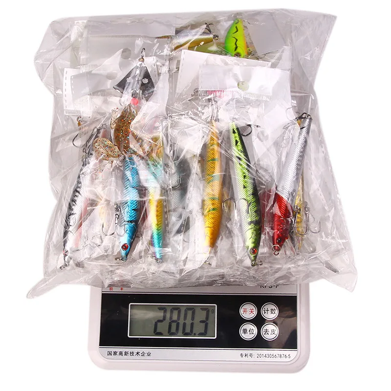 Crankbait гольян лягушка рыболовная приманка набор 38 шт./компл. Crank Minnow воблеры мягкая