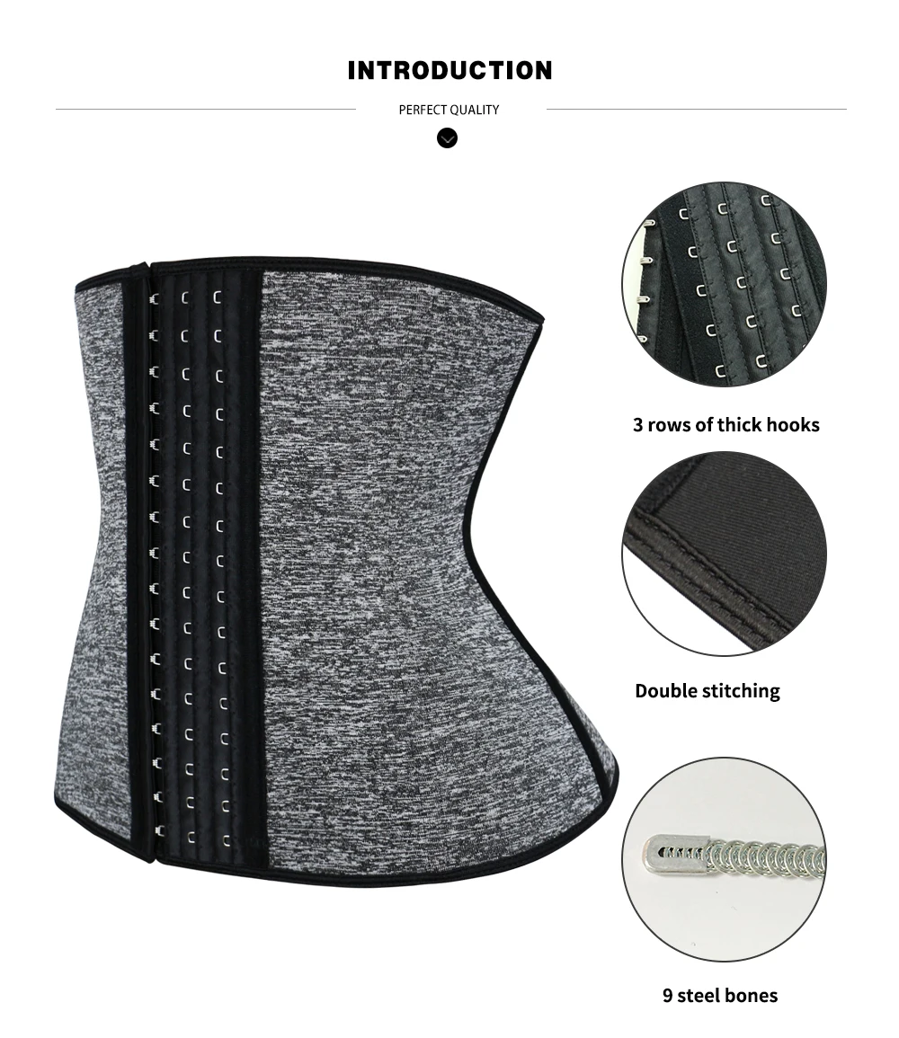 1650_01 Atbuty 9 Steel Boned Waist Trainer Corset Sweat Hot Underbust Control Tummy Loss Weight Body Shaper for Women (3)