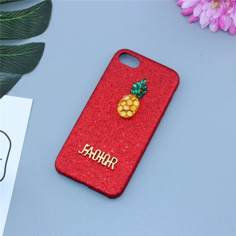 DIY мобильный телефон Чехол украшения аксессуары Алмазный ананас клубника