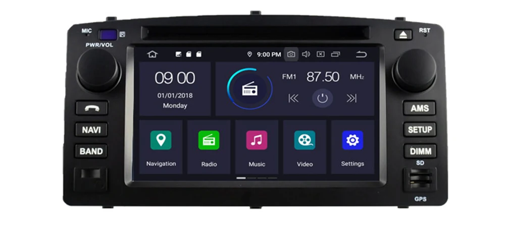 For Toyota Corolla 2004~2007 2 DIN Car Android 9 GPS Naviation Multimedia system Bluetooth Radio Amplifier 11