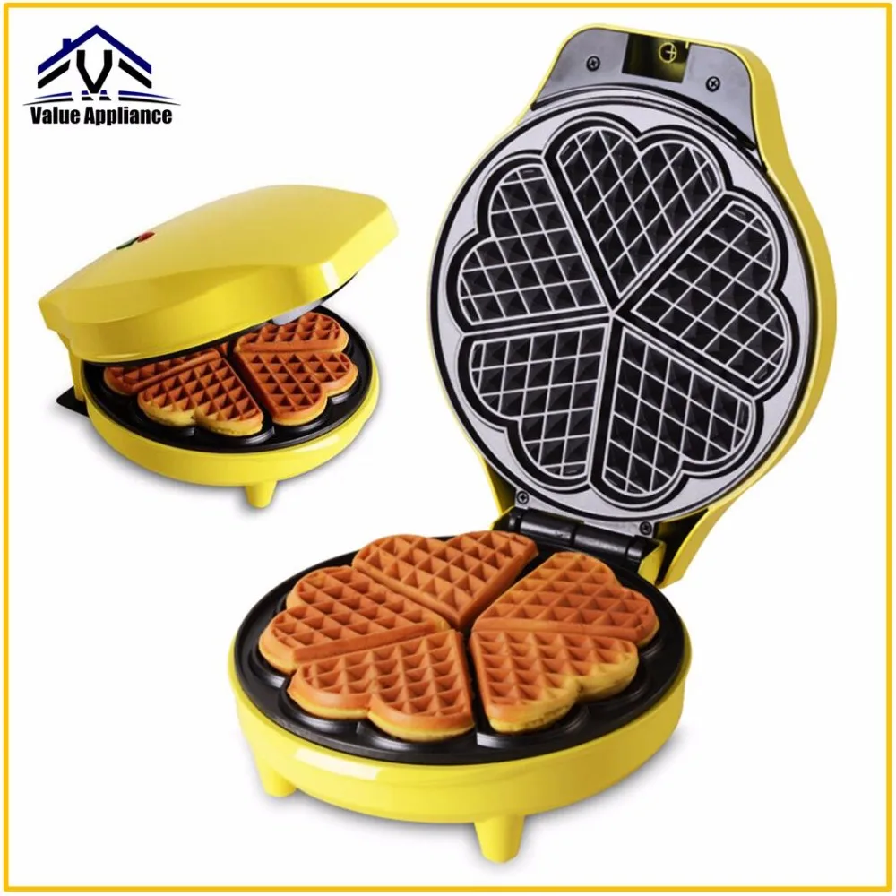 

Heart Shape Waffle Maker Automatic Machine Muffin Toaster Household Non-stick Bubble Waffle Breakfast Machine Baking Cake