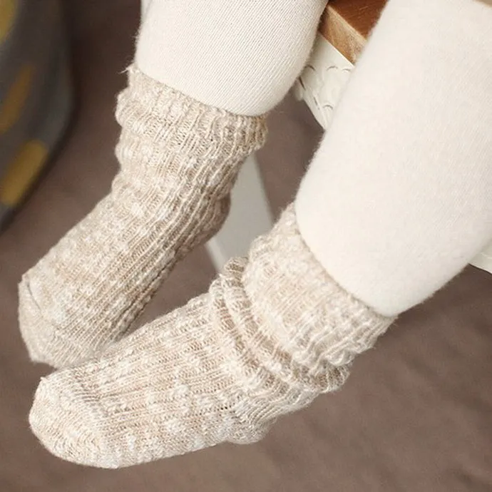 От 0 до 4 лет, рождественские носки для малышей осенне-зимние шерстяные носки нескользящие носки для малышей милые Нескользящие носки для новорожденных - Цвет: Цвет: желтый