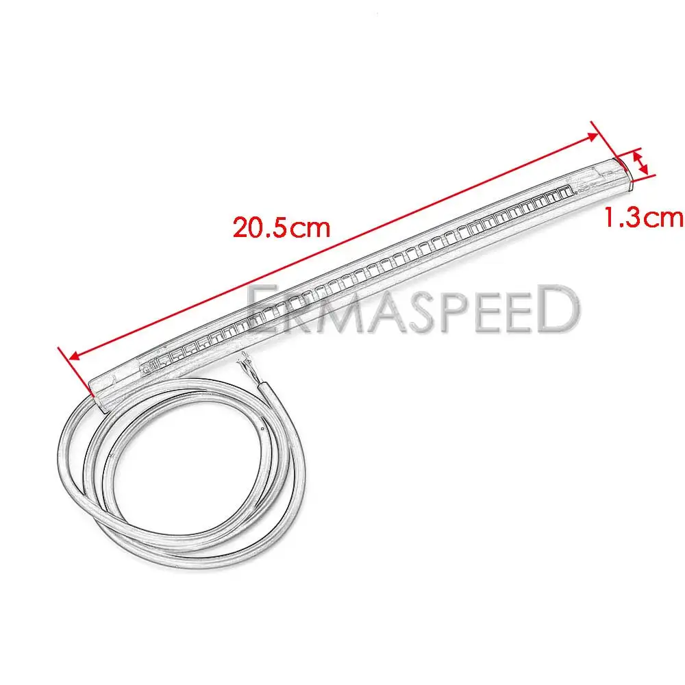 Мотоцикл мягкие резиновые гибкие полосы Хвост стоп-сигнал для поворота номерного знака свет интегрированный 48 светодиодный красный янтарный цвет