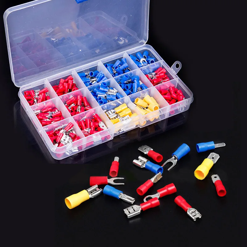 

Newest 280pcs Assorted Crimp Spade Terminal Insulated Electrical Wire Cable Connector Kit Set @8 JD9