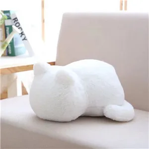 Кошка кукла в форме подушки мягкая подушка диван стул плюшевая подушка домашний декор - Цвет: Белый