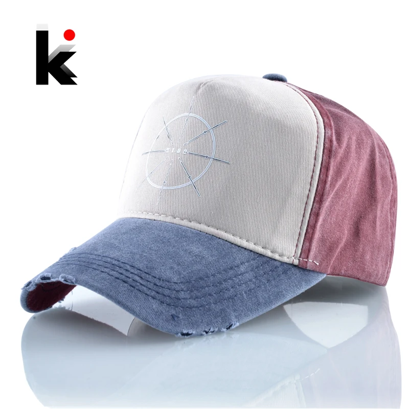 

Cotton Dad Hats 2019 New Baseball Cap Men Spring Summer Breathable Snapback Denim Hat For Women Fashion Hip Hop Bones Casquette