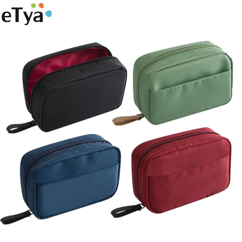 

eTya Women Solid Make Up Bag Pouch Travel Cosmetic Bag Beauty Organizer Bags Mini Large Toiletry Kit Wash Bag Case