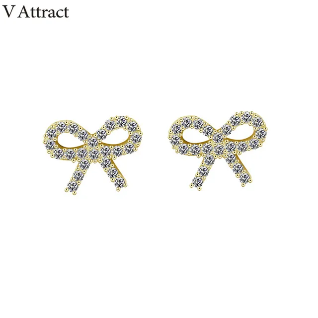 V Attract Fashion Tiny Cz Bow Stud Earrings 2018 Valentines Day Gift V Attract Fashion Tiny Cz Bow Stud Earrings 2018 Valentines Day Gift Vintage Bowknot Boucles D Oreilles Women Everyday Jewellery