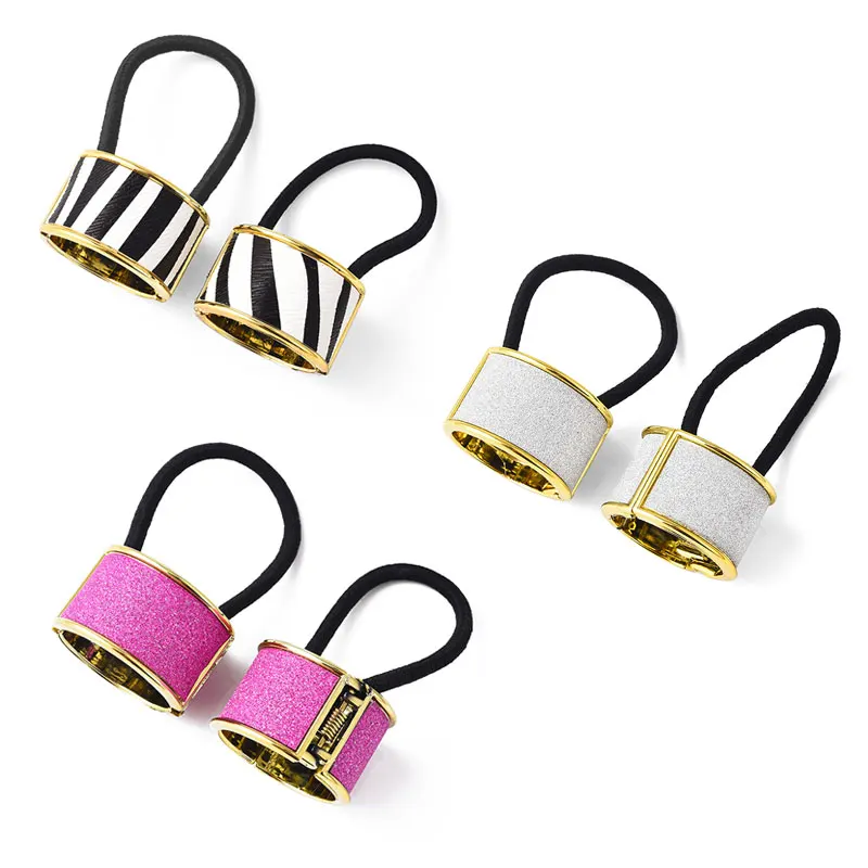 M MISM 2Pcs Fashion Elastic Hair Bands Scrunchy Hair Accessories Rubber