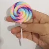 1/8PCS Slime Charms Colorful Big Lollipop Soft Clay Plasticine Slime Accessories Making Supplies For Kids Toys 3