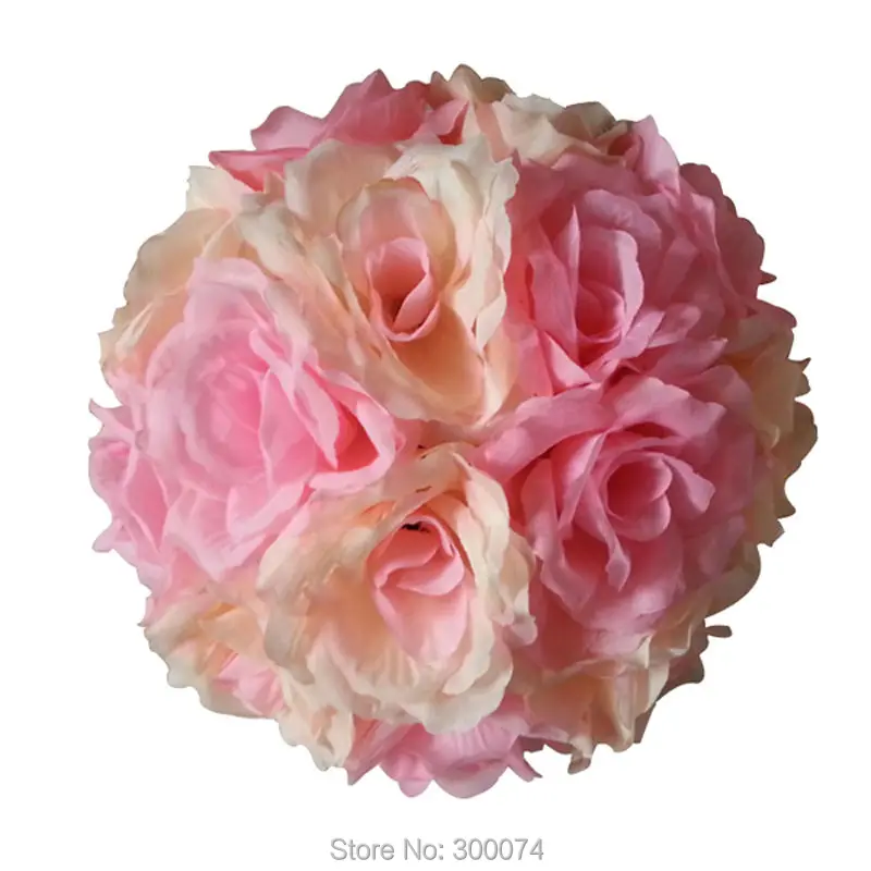 D007Peach pink kissing balls