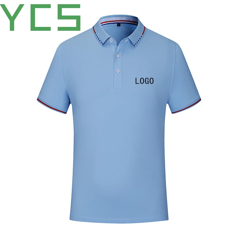 Рубашка поло YCS Store Мужская хлопковая повседневная однотонная с коротким рукавом