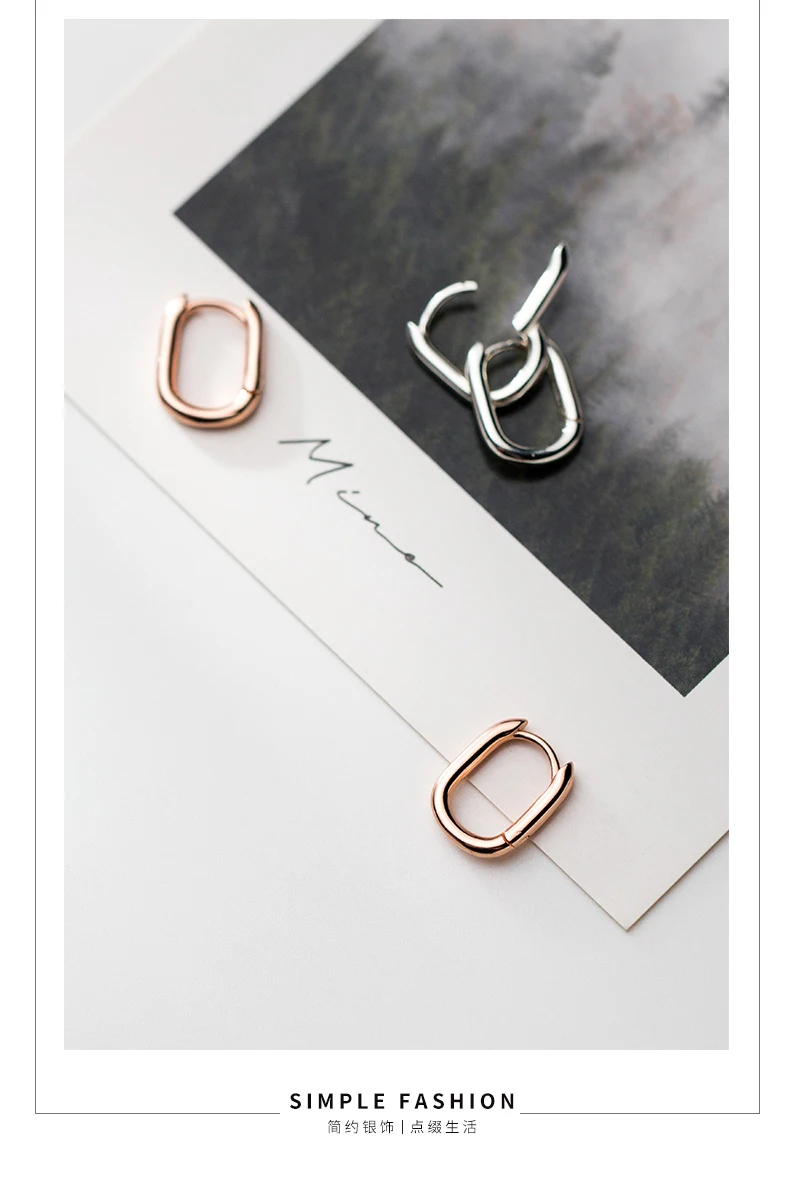 Trustdavis, 925 пробы, серебряные кольца, геометрические серьги-манжеты для ушей, клипсы для женщин, без пирсинга, модные серьги, ювелирные изделия DA421