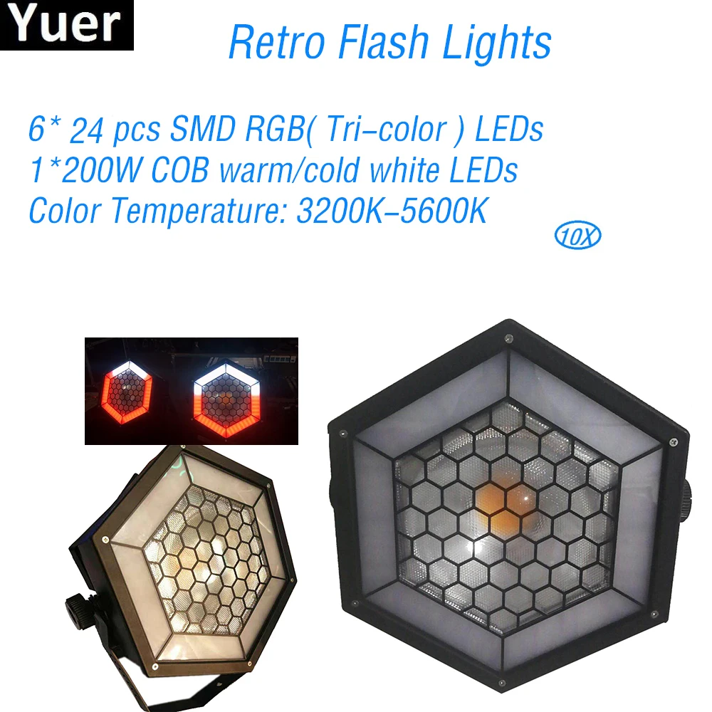 10 шт./лот 6*144 шт smd rgb Светодиодный s ретро флэш огни 200 w УДАРА СВЕТОДИОДНЫЙ DMX512 для клуба Бар оборудование для дискотек ди-джей Строб сцена