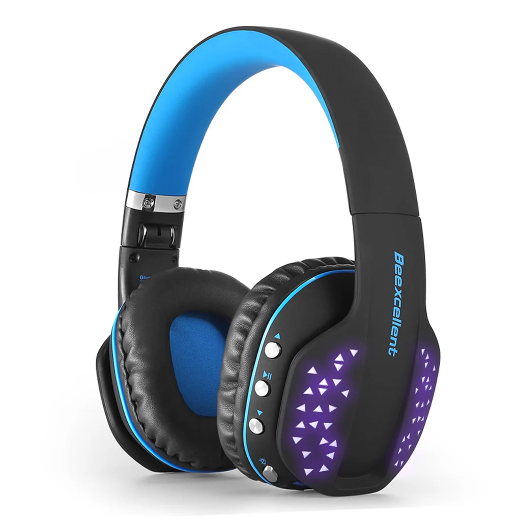 

Wireless Bluetooth Headphones Over Ear Stereo Noise Isolation Headset Built-in Mic for Travelling Jogging Calling