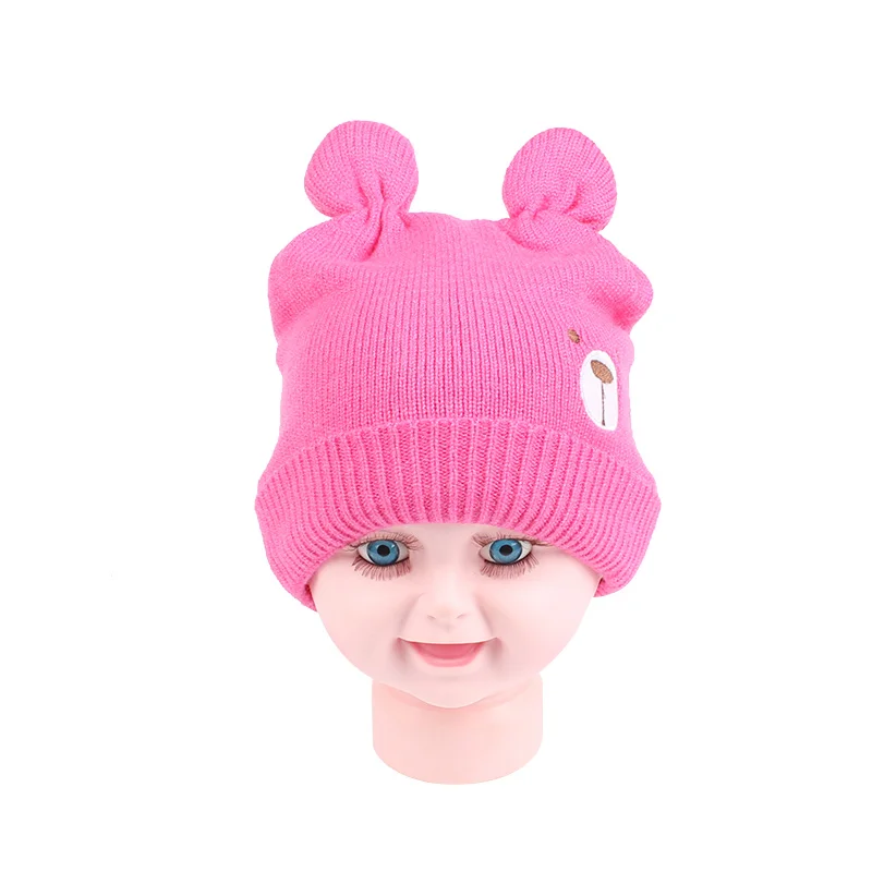Bear Cotton Baby Hat Beanie Warm Winter Newborn Beanie Hat Cute Ears Knitted Baby Girls Hat Soft Comfortable Cradle Beanie New  (21)