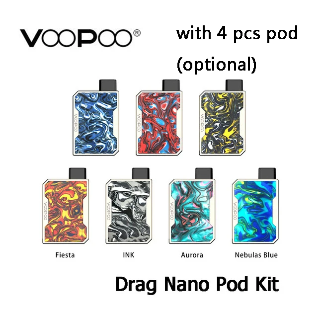 

Original VOOPOO Drag Nano Pod Kit With 750mah Built-in Battery Vape With 1ml pod new cold boot mode E-Cigarette Vaporizer Kit