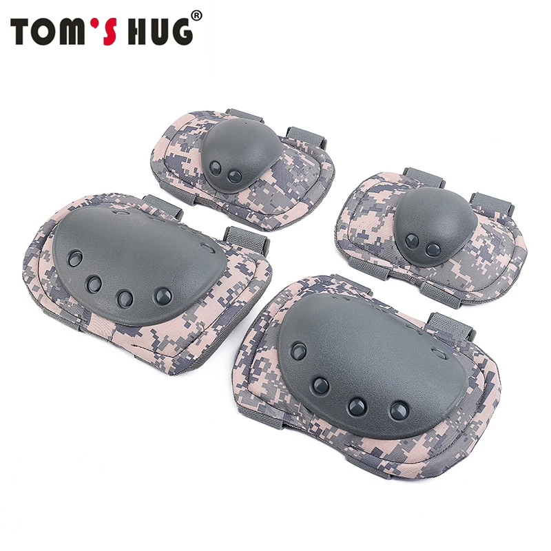 Tom's Hug Военные наколенники поддержка локтя Black Hawk тактическая Защитная