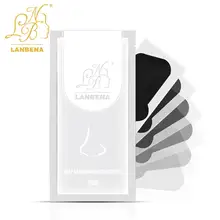 LANBENA, маска для удаления черных точек, Маска Для Носа+ подбородок, лоб, черная маска для головы, лечение акне, полоска пор, черная маска, пилинг, уход за кожей, 10 PCS4
