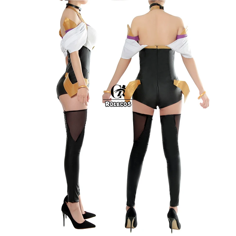 ROLECOS игры Лига Легенд K/DA Ahri Косплей Костюм кДа косплей костюм кожаная форма