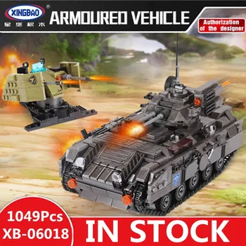 

H&HXY 06018 Genuine 1049PCS Military Series The Armoured Vehicle Set Building Blocks Bricks Educational Toys As Children Gifts