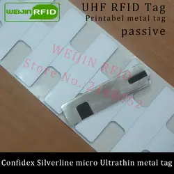 UHF RFID Анти-металл Tag confidex Silverline Micro 915m868m Impinj Monza4QT EPCC1G2 6C Малый печати pet пассивный rfid ПЭТ этикетки