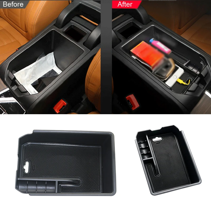 

For BMW X3 G01 2018 Interior Center Central Glove Storage Box Armrest Box Container Organizer Tray Holder Car accessories Black