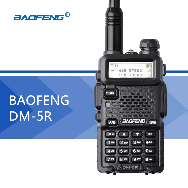 Baofeng DM-5R DSP портативная рация Двухдиапазонная DMR UV5R цифровое радио 128CH VOX фонарик Портативный радиоприемник 2000mAh двухстороннее радио