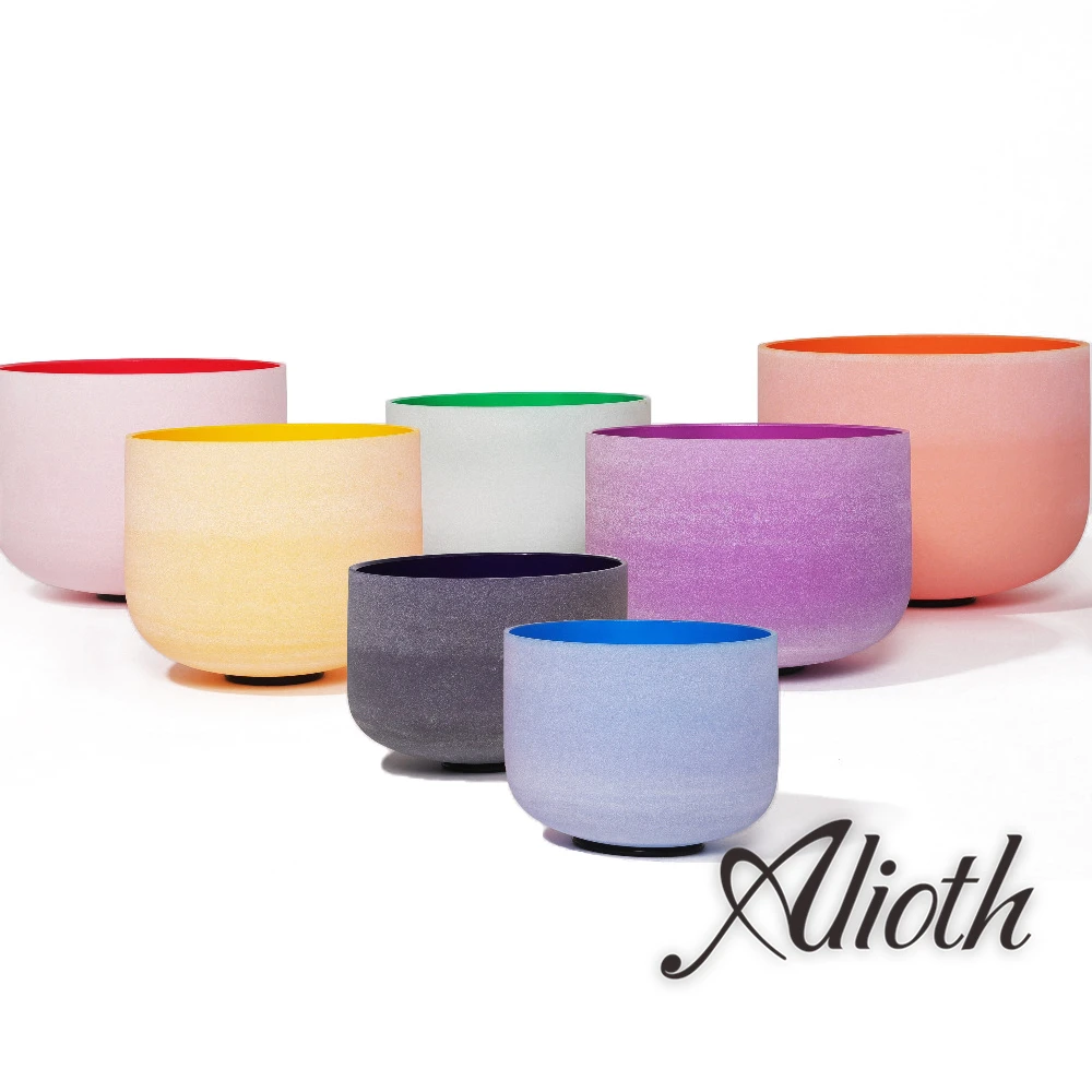 

8 Inch Colored Crystal Singing Bowl in various Note for Chakra Balancing/Yoga/Meditation/Sound Therapy