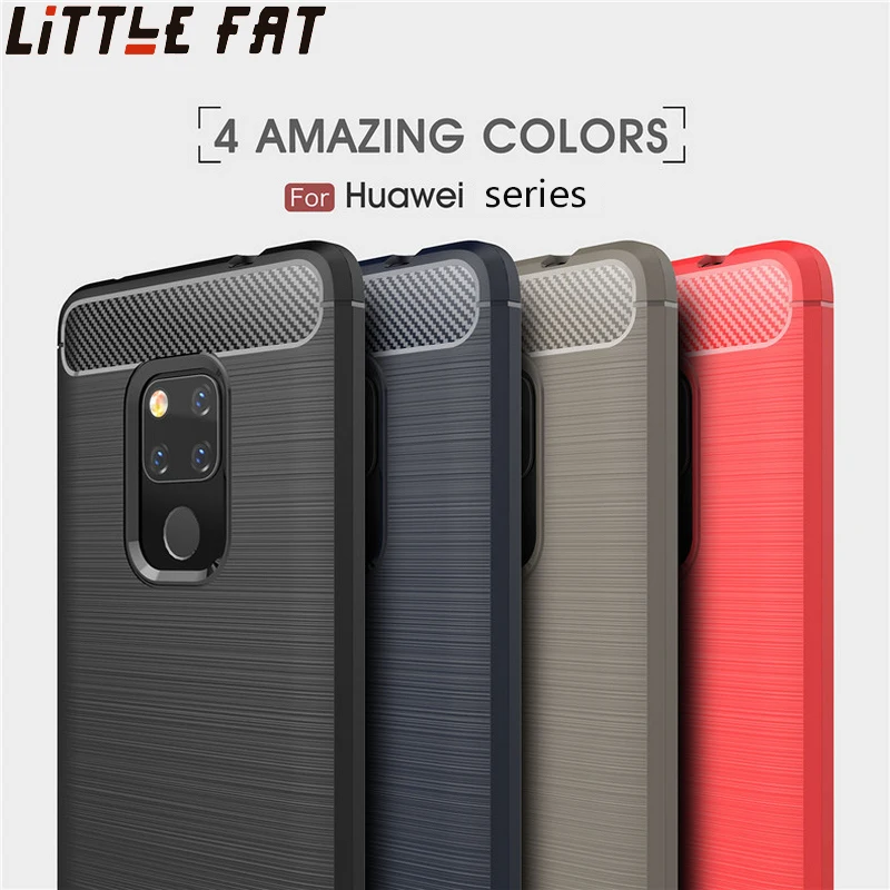Brushed silicone soft phone case For Huawei Honor P8 P9 P10 P20 P30 lite Pro Nova 4 3E 2i P Smart+ Mate 9 10 20 Carbon Cover | Мобильные