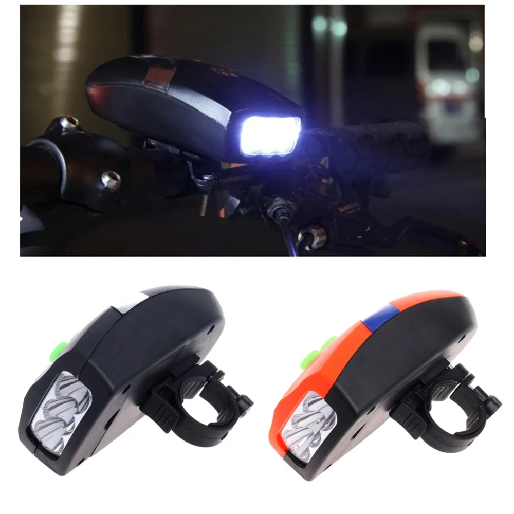 

Universal 3 LED Bike Light Bicicleta Bicycle Light White Front Head Light Cycling Lamp + Electronic Bell Horn Hooter Siren