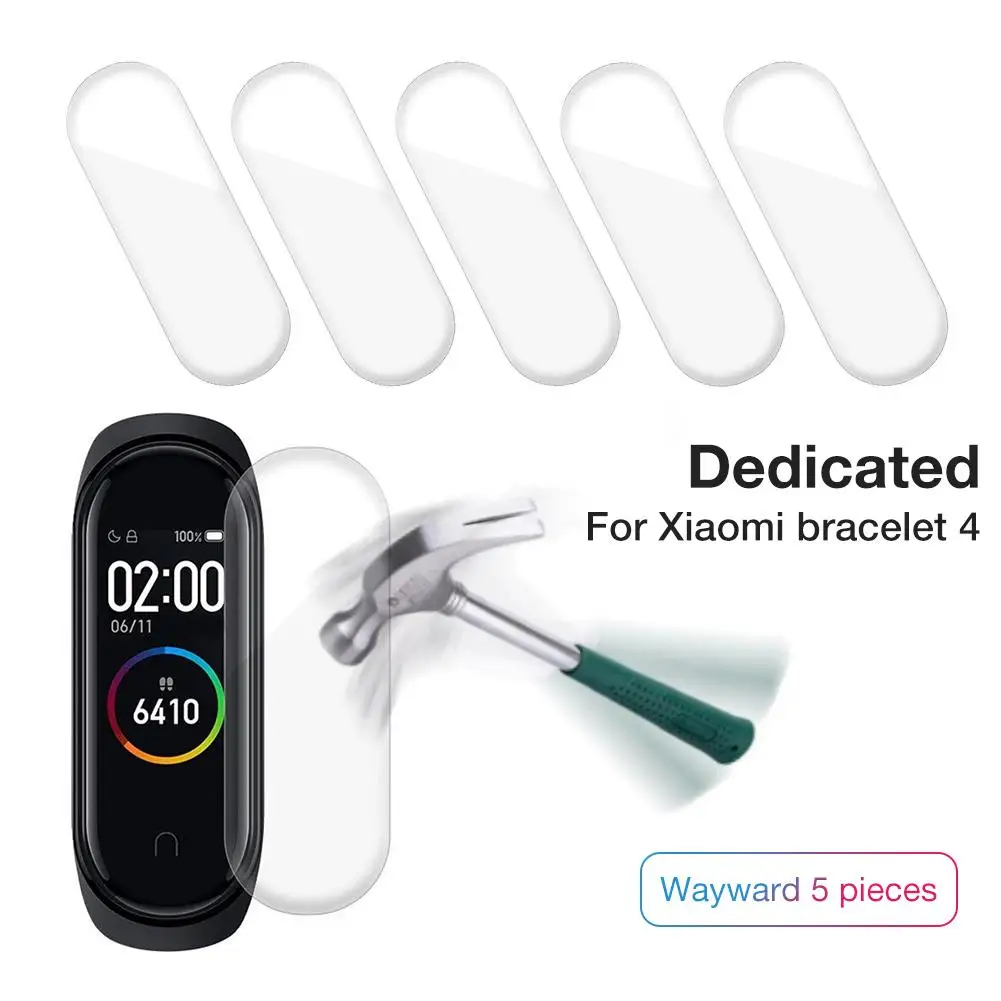 

Proof Drop 4 Hydrogel Protective Tempered Film For Xiaomi Mi Band 4 Protection Film Full Screen Permeability Film HD Explosion