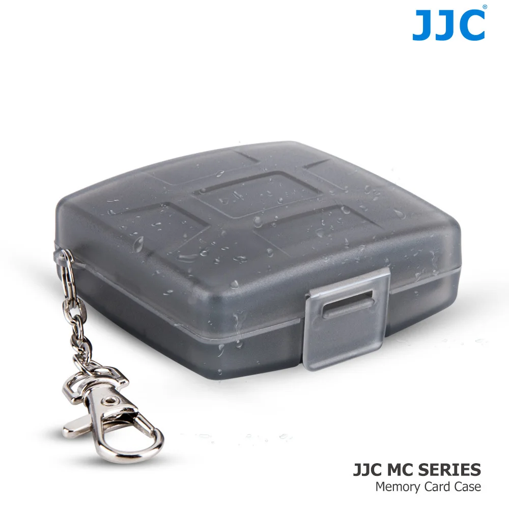 JJC Water-Resistant Camera Memory Card Case 4 SD+ 4 TF Mini Compact Tough Storage Box