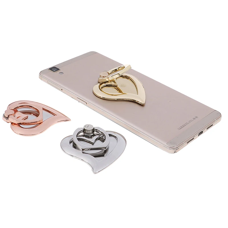 Universal 360 Rotating Finger Ring Holder for Cell Phone - MIRROR HEART  Hand Stand Holder Rotatin Stand Holder Mount Bracket