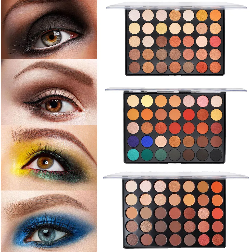 

35 Colors Matte Shimmer Eyeshadow Makeup Warm Earth Color Eye Shadow Pallete Long Lasting Easywear Eyes Makeup 5.9
