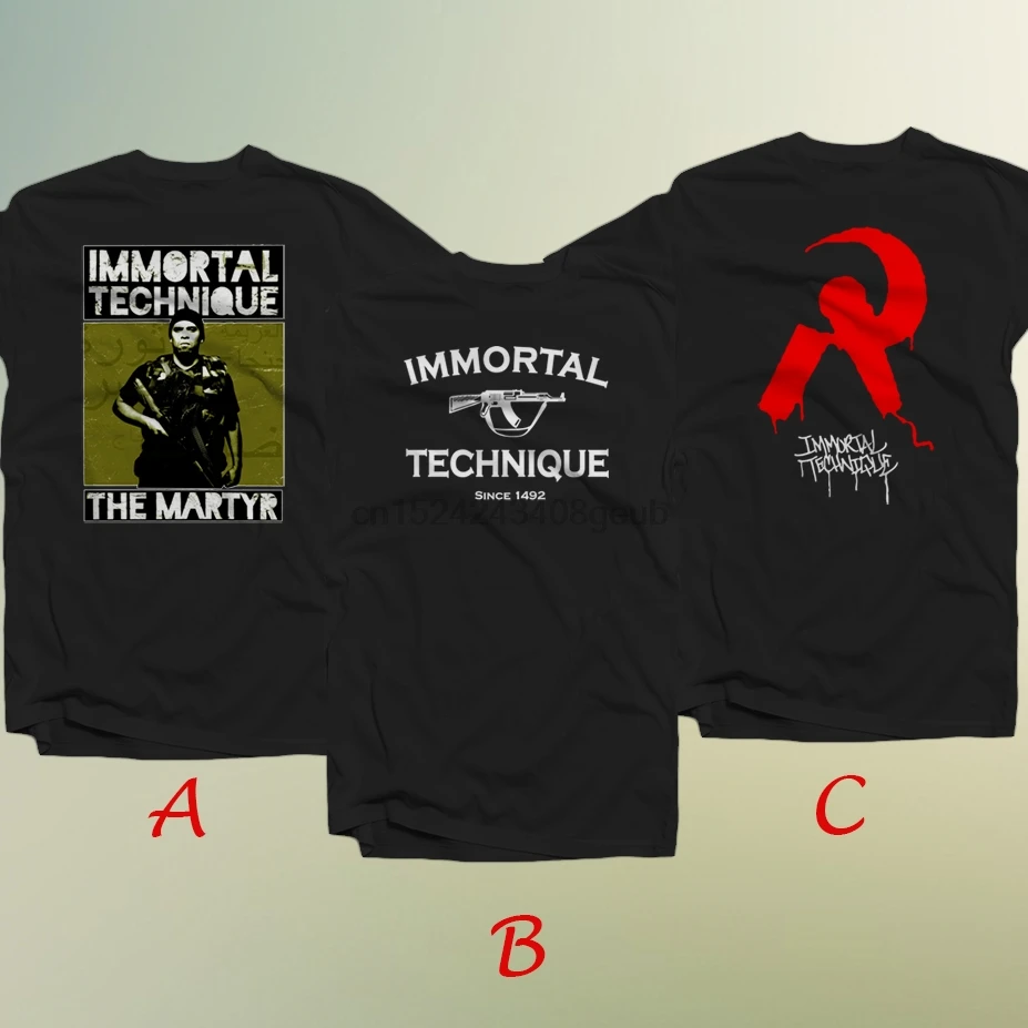 Immortal Technique американская альтернатива хип хоп Мужская футболка 100%